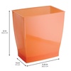 image:imageiDesign Small Plastic Bathroom Trash Can Navy Blue  Slim Rectangle For Bedroom Office DormTango