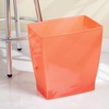 image:imageiDesign Small Plastic Bathroom Trash Can Navy Blue  Slim Rectangle For Bedroom Office DormTango