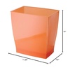 image:imageiDesign Small Plastic Bathroom Trash Can Navy Blue  Slim Rectangle For Bedroom Office DormTango