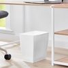 image:imageiDesign Small Plastic Bathroom Trash Can Navy Blue  Slim Rectangle For Bedroom Office DormWhite