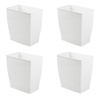 image:imageiDesign Small Plastic Bathroom Trash Can Navy Blue  Slim Rectangle For Bedroom Office DormWhite