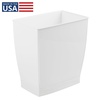 image:imageiDesign Small Plastic Bathroom Trash Can Navy Blue  Slim Rectangle For Bedroom Office DormWhite