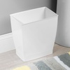 image:imageiDesign Small Plastic Bathroom Trash Can Navy Blue  Slim Rectangle For Bedroom Office DormWhite