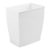 image:imageiDesign Small Plastic Bathroom Trash Can Navy Blue  Slim Rectangle For Bedroom Office DormWhite