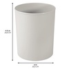 image:imageiDesign Small Round Plastic Bathroom Trash Can Light Gray  Ideal for Bathroom or Home OfficeLight Gray