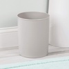 image:imageiDesign Small Round Plastic Bathroom Trash Can Light Gray  Ideal for Bathroom or Home OfficeLight Gray