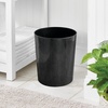 image:imageiDesign Small Round Plastic Bathroom Trash Can White  For Kitchen Pantry Bathroom Office Made in USA Made in USABlack Fluted