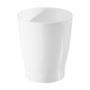 image:imageiDesign Small Round Plastic Bathroom Trash Can White  For Kitchen Pantry Bathroom Office Made in USA Made in USAWhite