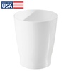 image:imageiDesign Small Round Plastic Bathroom Trash Can White  For Kitchen Pantry Bathroom Office Made in USA Made in USAWhite