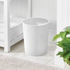 image:imageiDesign Small Round Plastic Bathroom Trash Can White  For Kitchen Pantry Bathroom Office Made in USA Made in USAWhite Fluted