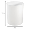 image:imageiDesign Small Round Plastic Trash Can White Set of 2  Ideal for Bathroom Ideal for Bedroom Ideal for Office