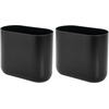 image:imageiDesign Small Slim Plastic Bathroom Trash Can Gray  Bedroom Office Desk DormBlack