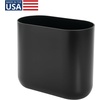 image:imageiDesign Small Slim Plastic Bathroom Trash Can Gray  Bedroom Office Desk DormBlack