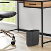 image:imageiDesign Small Slim Plastic Bathroom Trash Can Gray  Bedroom Office Desk DormCharcoal