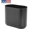 image:imageiDesign Small Slim Plastic Bathroom Trash Can Gray  Bedroom Office Desk DormCharcoal