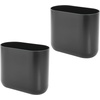 image:imageiDesign Small Slim Plastic Bathroom Trash Can Gray  Bedroom Office Desk DormCharcoal