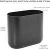image:imageiDesign Small Slim Plastic Bathroom Trash Can Gray  Bedroom Office Desk DormCharcoal