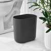 image:imageiDesign Small Slim Plastic Bathroom Trash Can Gray  Bedroom Office Desk DormCharcoal