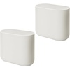 image:imageiDesign Small Slim Plastic Bathroom Trash Can Gray  Bedroom Office Desk DormCoconut