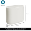 image:imageiDesign Small Slim Plastic Bathroom Trash Can Gray  Bedroom Office Desk DormCoconut