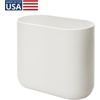 image:imageiDesign Small Slim Plastic Bathroom Trash Can Gray  Bedroom Office Desk DormCoconut