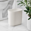 image:imageiDesign Small Slim Plastic Bathroom Trash Can Gray  Bedroom Office Desk DormCoconut