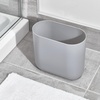 image:imageiDesign Small Slim Plastic Bathroom Trash Can Gray  Bedroom Office Desk DormGray