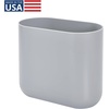 image:imageiDesign Small Slim Plastic Bathroom Trash Can Gray  Bedroom Office Desk DormGray
