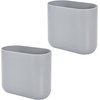 image:imageiDesign Small Slim Plastic Bathroom Trash Can Gray  Bedroom Office Desk DormGray