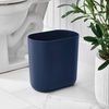 image:imageiDesign Small Slim Plastic Bathroom Trash Can Gray  Bedroom Office Desk DormNavy
