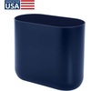 image:imageiDesign Small Slim Plastic Bathroom Trash Can Gray  Bedroom Office Desk DormNavy
