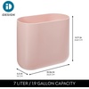 image:imageiDesign Small Slim Plastic Bathroom Trash Can Gray  Bedroom Office Desk DormPink