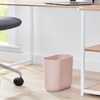 image:imageiDesign Small Slim Plastic Bathroom Trash Can Gray  Bedroom Office Desk DormPink