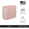 image:imageiDesign Small Slim Plastic Bathroom Trash Can Gray  Bedroom Office Desk DormPink