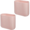 image:imageiDesign Small Slim Plastic Bathroom Trash Can Gray  Bedroom Office Desk DormPink