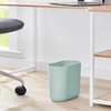 image:imageiDesign Small Slim Plastic Bathroom Trash Can Gray  Bedroom Office Desk DormSoft Aqua