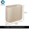 image:imageiDesign Small Slim Plastic Bathroom Trash Can Gray  Bedroom Office Desk DormTaupe