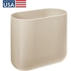 image:imageiDesign Small Slim Plastic Bathroom Trash Can Gray  Bedroom Office Desk DormTaupe