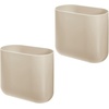 image:imageiDesign Small Slim Plastic Bathroom Trash Can Gray  Bedroom Office Desk DormTaupe