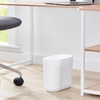 image:imageiDesign Small Slim Plastic Bathroom Trash Can Gray  Bedroom Office Desk DormWhite