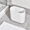 image:imageiDesign Small Slim Plastic Bathroom Trash Can Gray  Bedroom Office Desk DormWhite
