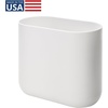 image:imageiDesign Small Slim Plastic Bathroom Trash Can Gray  Bedroom Office Desk DormWhite