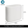 image:imageiDesign Small Slim Plastic Bathroom Trash Can Gray  Bedroom Office Desk DormWhite