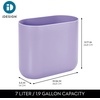 image:imageiDesign Small Slim Plastic Bathroom Trash Can Gray  Bedroom Office Desk DormWisteria