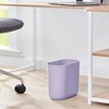 image:imageiDesign Small Slim Plastic Bathroom Trash Can Gray  Bedroom Office Desk DormWisteria
