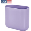 image:imageiDesign Small Slim Plastic Bathroom Trash Can Gray  Bedroom Office Desk DormWisteria