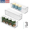 image:imageiDesign Stackable Fridge Storage Bin with Handle Clear  Ideal for Fridge and Freezer Made in USAPack of 3