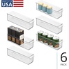 image:imageiDesign Stackable Fridge Storage Bin with Handle Clear  Ideal for Fridge and Freezer Made in USAPack of 6