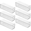 image:imageiDesign Stackable Fridge Storage Bin with Handle Clear  Ideal for Fridge and Freezer Made in USAPack of 6