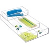 image:imageiDesign Stackable Makeup Drawer Organizer  Vanity Organizer or Desk Organizer  ClearMatte WhiteClear